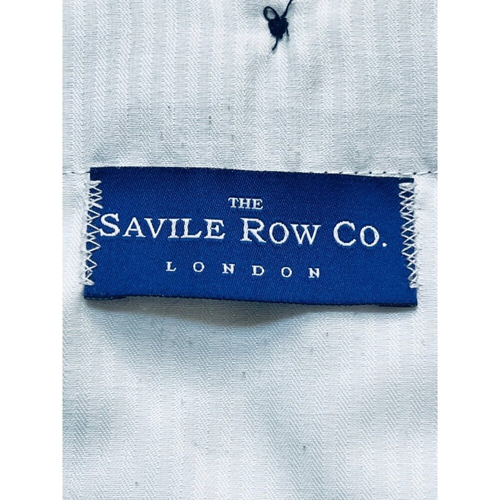 Savile Row Co. London 33R Black 100% Wool Pleated Cuff Dress Pants Preppy Formal - Picture 8 of 16